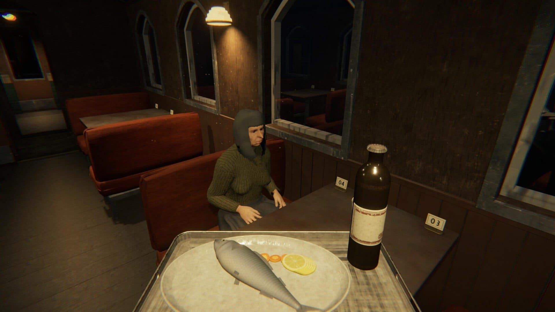 Fish and lemon, carried out to the table.